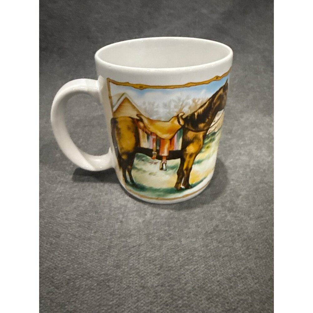 Vintage 1988 Montage "Message Mugs" Horse Design Coffee Mug